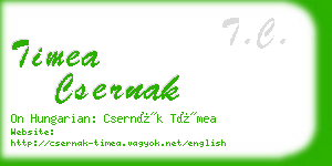 timea csernak business card